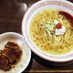 金町製麺 - 鱧の冷やしそば＋鰻丼