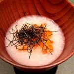 Itamae Kappou Higuchi - 〇おかゆのイクラのせ 甘みのあるおかゆとイクラの塩味がバランスしています