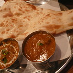 クリスナキッチン 本格インド・ネパール料理店 - ディナーセットカレーの一部　カレーはマトンマサラとカニ　２０１３．９
