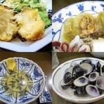 お食事 季節料理 やまいち - 蟹コロッケ/海鮮ロールキャベツ/おでんのおつゆ/大ぶりなシジミ