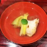 銀座 しのはら - 甘鯛、賀茂茄子のお椀