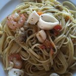 サバティーニ 六本木 - 魚介のリングイネ　ジェノベーゼ