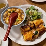 南海飯店 - 春巻＋麻婆豆腐小サイズ