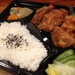 Hazamaya - とりの唐揚げ弁当　￥600(ご飯の大盛無料)