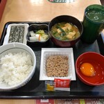 なか卯 - 納豆朝食（ごはん小盛）［340円］