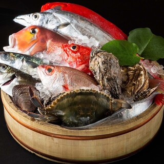Seasonal fish from all over the country delivered daily from Toyosu and Kyushu