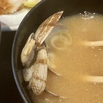 和飲。ほの字 - 赤魚の半身焼き定食1,000円、アサリの味噌汁