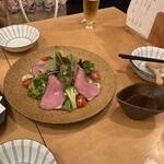 京都石塀小路豆ちゃ - ローストビーフのサラダ