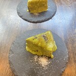 Cafe&Bar UMIラボ - 炙りバスクチーズケーキ(抹茶)