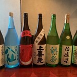 Tengenji Ono - 純米酒を中心にお料理に寄り添う銘柄を選んでます。