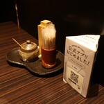 銀座 竹の庵 - テーブル上の状態