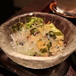 銀座 竹の庵 - サラダ（自家製ニンジンドレッシング）