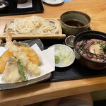 宮前平源泉 湯けむりの庄 - 天婦羅せいろそば・うどん御膳
            ～ミニまぐろ漬け丼付～