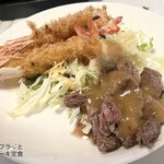 Yasu shi - 海老フライとサイコロステーキ定食