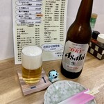 Suzume - 大瓶ビールはアサヒ スーパードライ