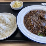 ミートハウス おにくやさん - 牛タンサイコロステーキビーフシチュー@1210