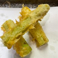 てんぷら天松 日本橋店 - アスパラに萌えー