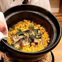 馬車道 大かわ - 鮎とトウモロコシのご飯