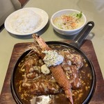 洋食屋 ひかりのたまご - グランメールチキン(もも)&大海老フライ