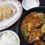 餃子の王将 - 茄子の炸醤麺フェアセットＢ＋餃子３個