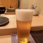 木挽町 とも樹 - 最初は生ビール