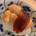 木挽町 とも樹 - 唐津の赤ウニと奈良漬