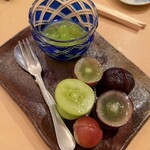 木挽町 とも樹 - デザートの六種のブドウ