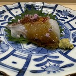 鮨 天ぷら 祇園いわい - 鯛のポン酢ジュレ掛け