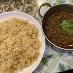 ラヒ パンジャービー･キッチン - ラヒ パンジャービー・キッチン(マトンキーマ、ブラウンライス※大盛)