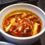 Rikimaru - てぐつけ麺　つけ汁（色は凄いですが辛くな～い！）