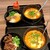 カルビ丼とスン豆腐専門店 韓丼 - 料理写真:カルビ丼(小)、豚キムチスン豆腐セット