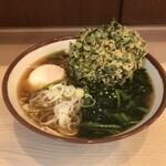 そばの神田 東一屋 - アサソバビンボー！　
      朝そば＋春菊天！