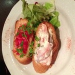 バル デリコ - 2種盛りパンタパス サーモンマリネとアンチョビトマト