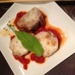 バル デリコ - 三元豚ヒレ肉のモッツァレラチーズ焼き