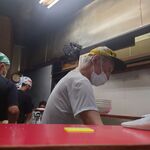 ラーメン二郎 - 夜の部なのにオヤッさん麺上げ！