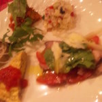 一汁三菜イタリア～の shark - 築地市場より直送！新鮮な魚介と野菜の５品盛り合せ（1,400円）