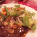 一汁三菜イタリア～の shark - 特選霜降り黒毛和牛フィレ！！ガーリック ステーキ　イタリア風薬味添え（2,900円）