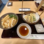 道頓堀 今井 - きざみうどん＋野菜の天ぷら