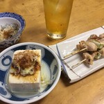 菊乃家 - じゃこおろし、冷奴、焼鳥