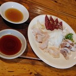 炭火焼肉 肉人 - 肉刺し4種盛