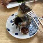 水沼さざえ店 - さざえも本当に美味しかった…肝も苦味が新鮮でほぼ無い。