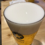 南九州畜産 卸売市場 なんちく - きめ細かな泡の生ビール薄張りグラス