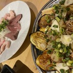 南九州畜産 卸売市場 なんちく - 茄子のタタキとホルモン刺し