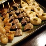 旬香 - みんなで串盛りいただいたよ♪
