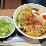 麺とかき氷　ドギャン - 辛いスタミナ中華そば 全粒粉極太麺(ねぎ増し)