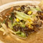 キッチン みどり蒸し - 野菜たっぷりコーン味噌ラーメン（マー油）