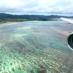 クラブインターコンチネンタルラウンジ 石垣島 - 「美しい」と「美味しい」は、慣れない、飽きない、すり減れない。 何度目にしても、美しい。 でも、この風景を見れるのも、ANAさんの飛行機のおかげです。