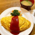 Youshoku Ookawa - オムライス 840円
                        （ランチ みそ汁、ドリンク付）