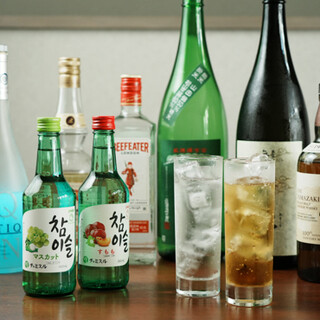 日本酒和经典人气酒等种类丰富有超值的欢乐时光