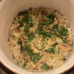 赤坂 菊乃井 - 昼懐石１５７３０円。鱧御飯。焼いた鱧と木の芽がピッタリの美味しさです（╹◡╹）